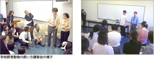 学校飼育動物の飼い方講習会の様子